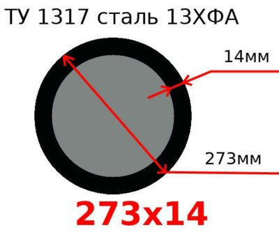 Труба 273х14 сталь 13ХФА ТУ 1317