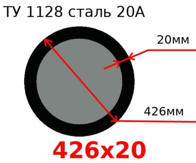 Труба 426х20 сталь 20А ТУ 1128